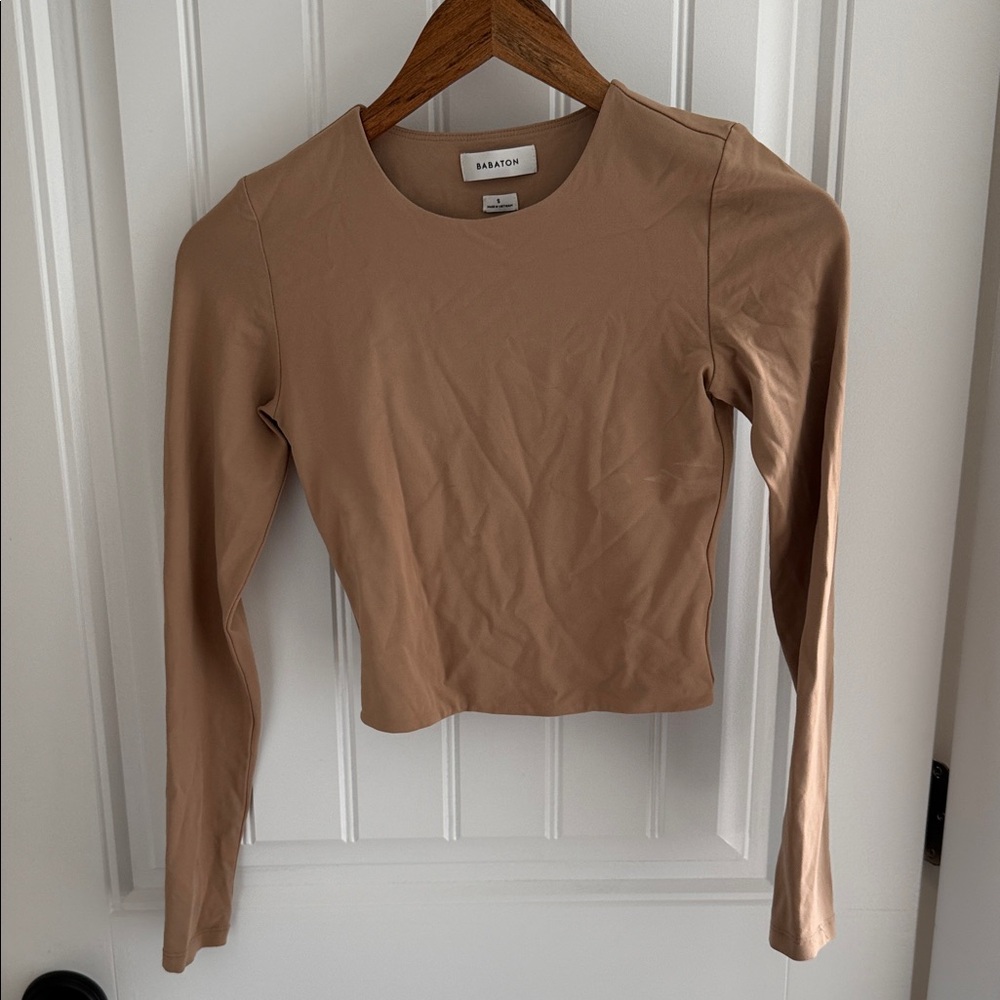 Aritzia Tan Long Sleeve Tee